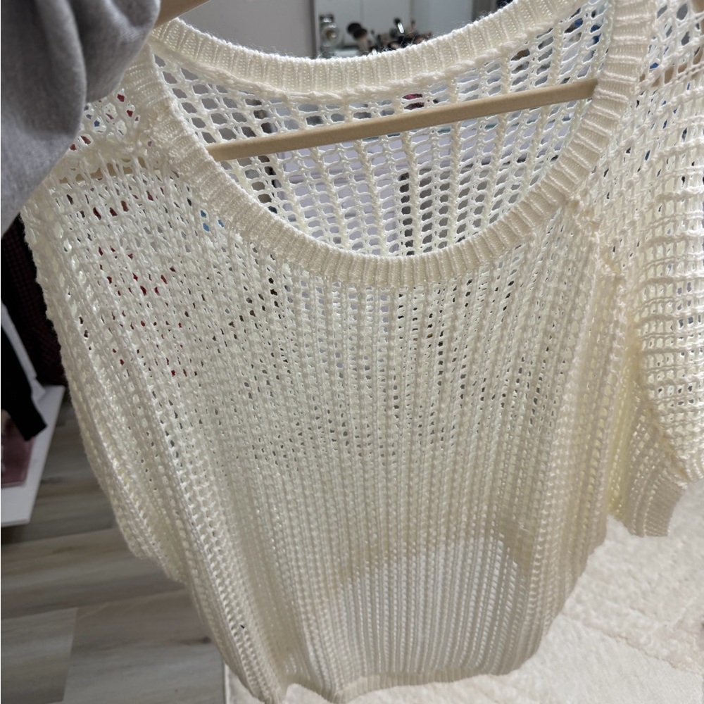 Cream Knit Women's Sweater
